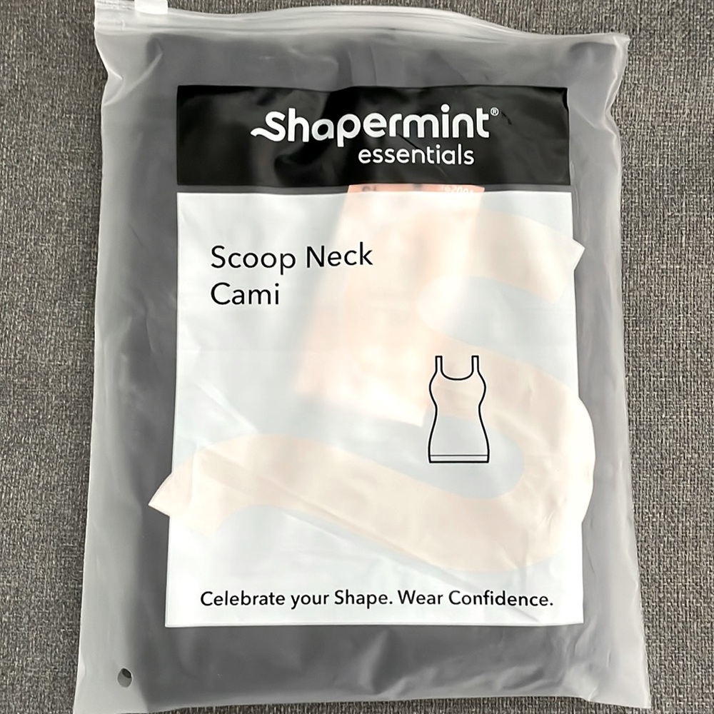 Shapermint Essentials All Day Every Day Scoop Neck Cami Large Black NWT